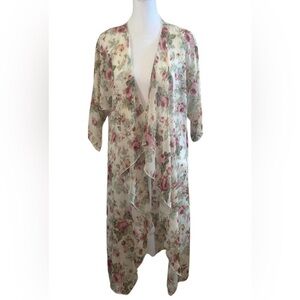 LuLaRoe Floral Print Kimono Cardigan